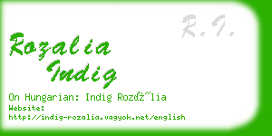 rozalia indig business card